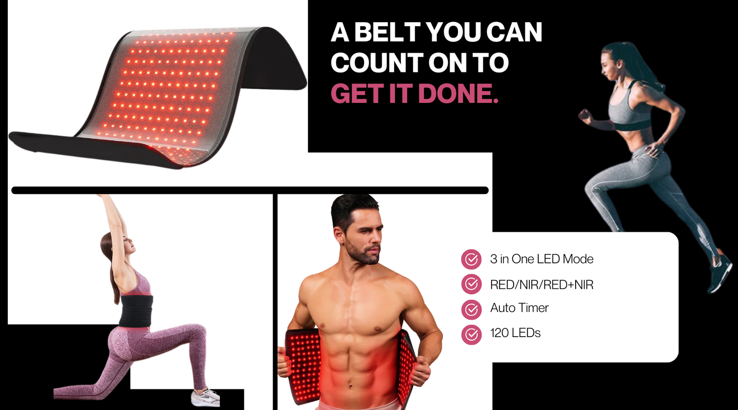 LuminmaxLED Infrared red light therapy belt