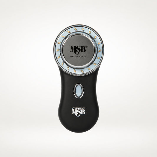 An MSB MySkinBuddy handheld beauty device in black 