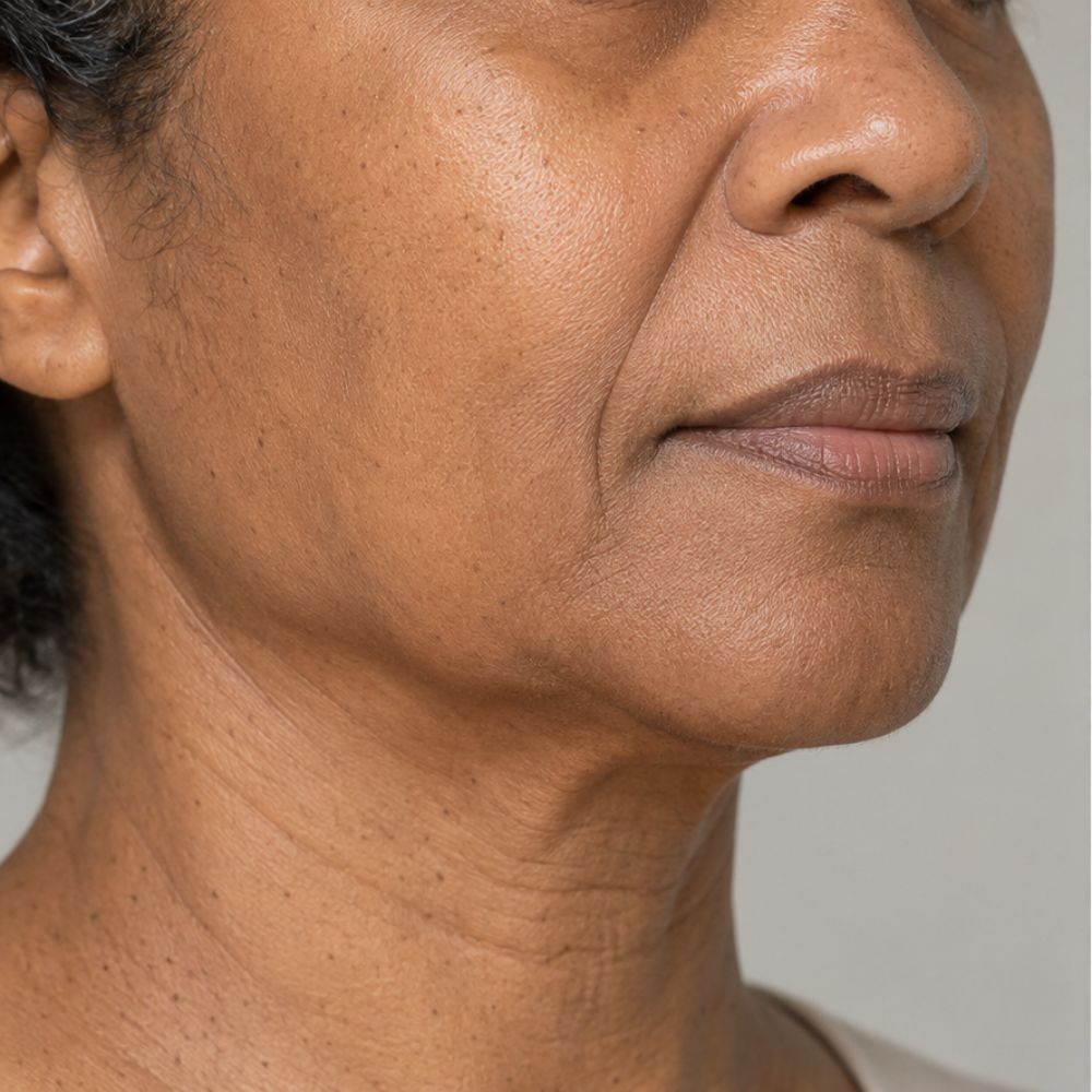 Before treatment for skin texture