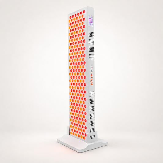 Vital Elite 2.0 full-body red light therapy panel with red and near-infrared LEDs available at Luminmax LED